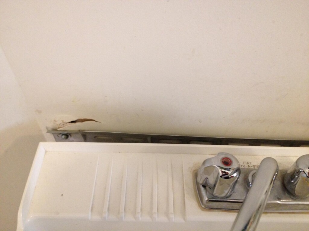 Sink ripped off wall