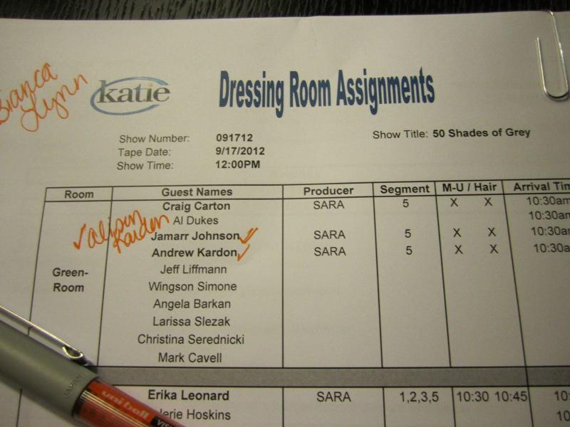 Dressing Room Assignments
