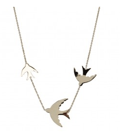 Flying doves necklace