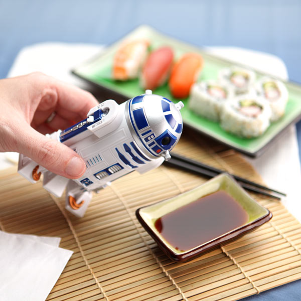 R2-D2 Pouring Soy Sauce on your Sushi