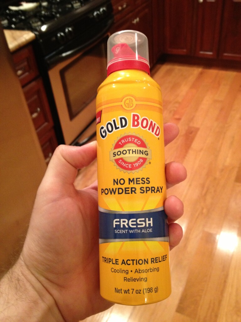 Gold Bond No Mess Powder Fresh scent spray can
