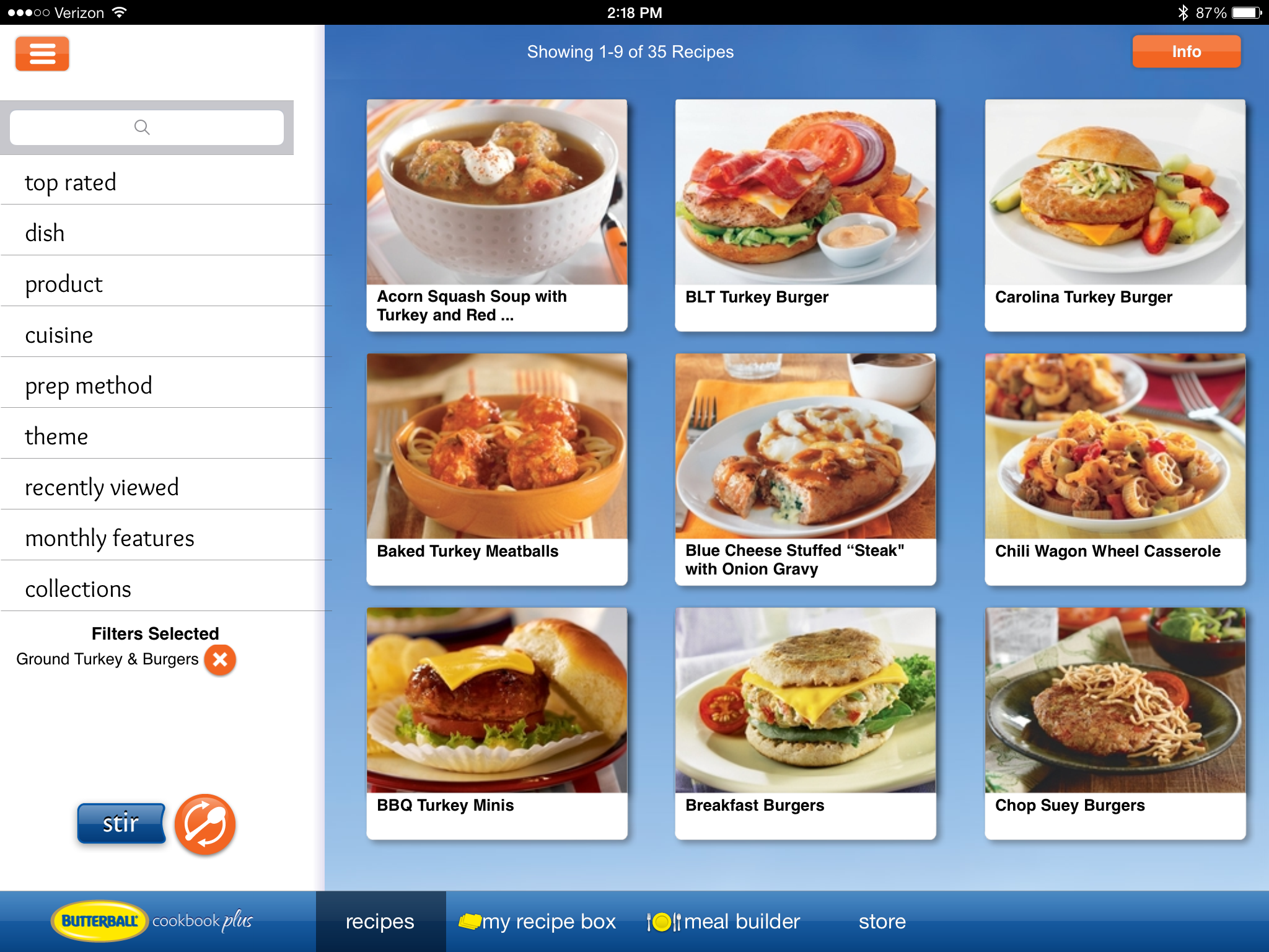 Butterball cookbook app