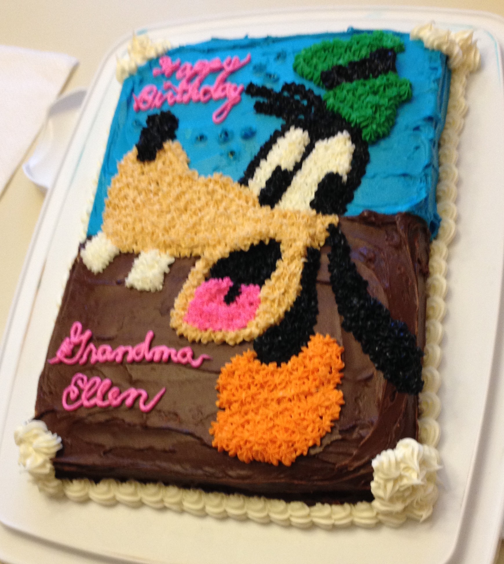 Goofy Disney cake