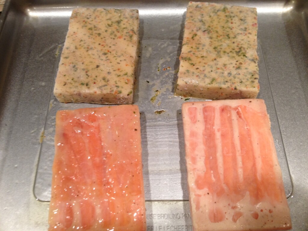 BEFORE - Grilled Salmon and Italian Herb Grilled Fillets