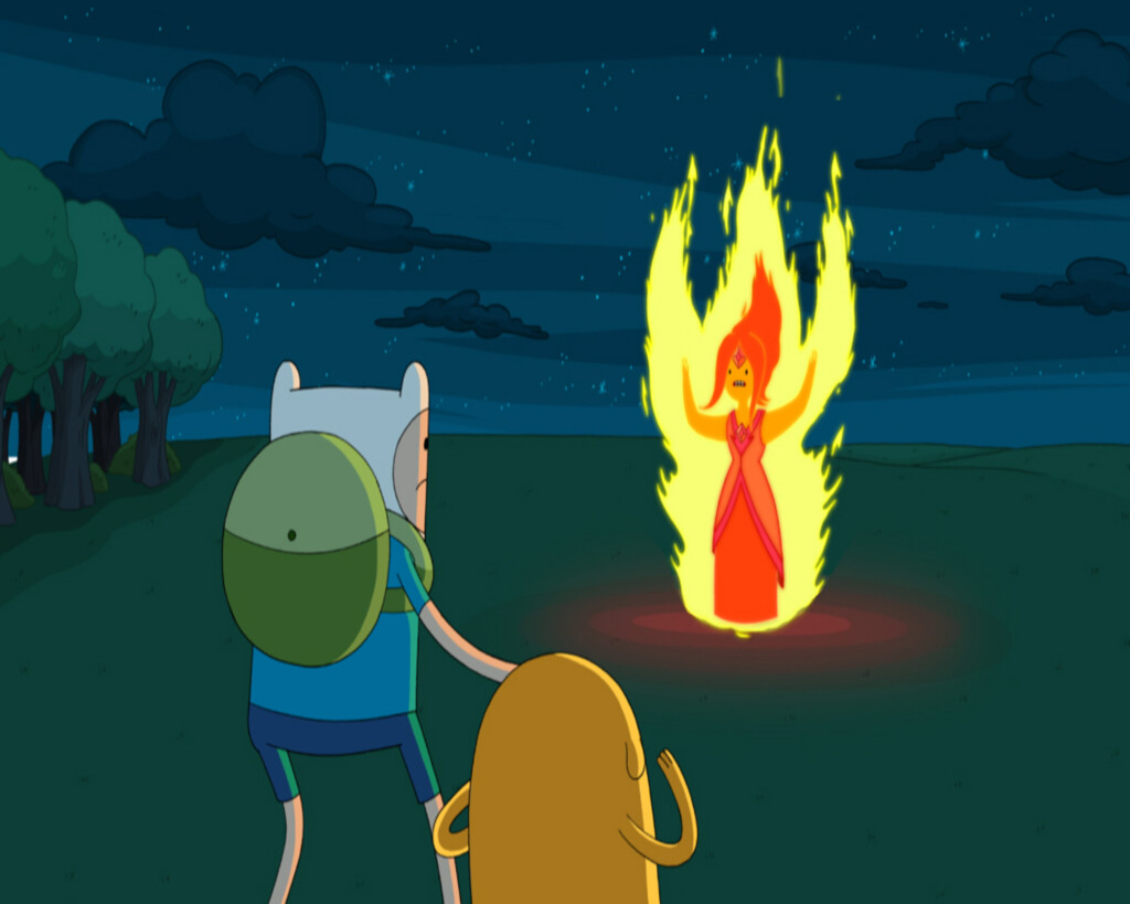 Finn's got the hot's for the Flame Princess.