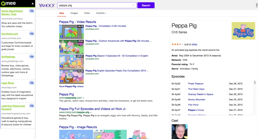 peppa pig Yahoo Search Results Qmee