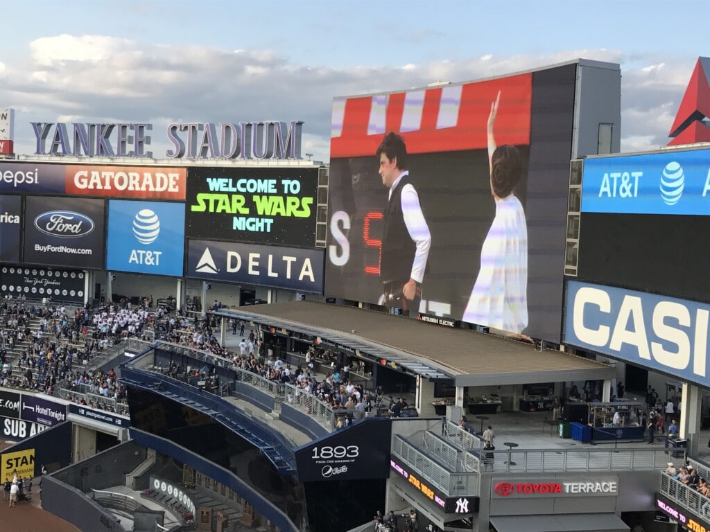 Star Wars Night at Yankee Stadium