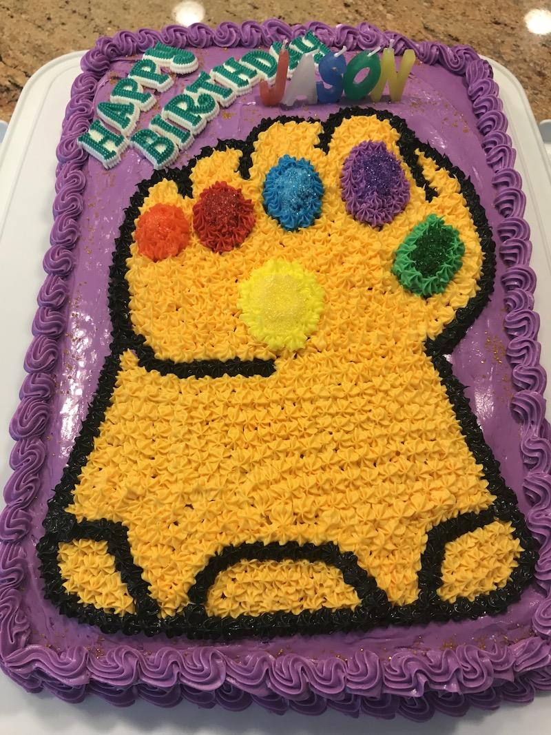 Infinity Gauntlet Cake