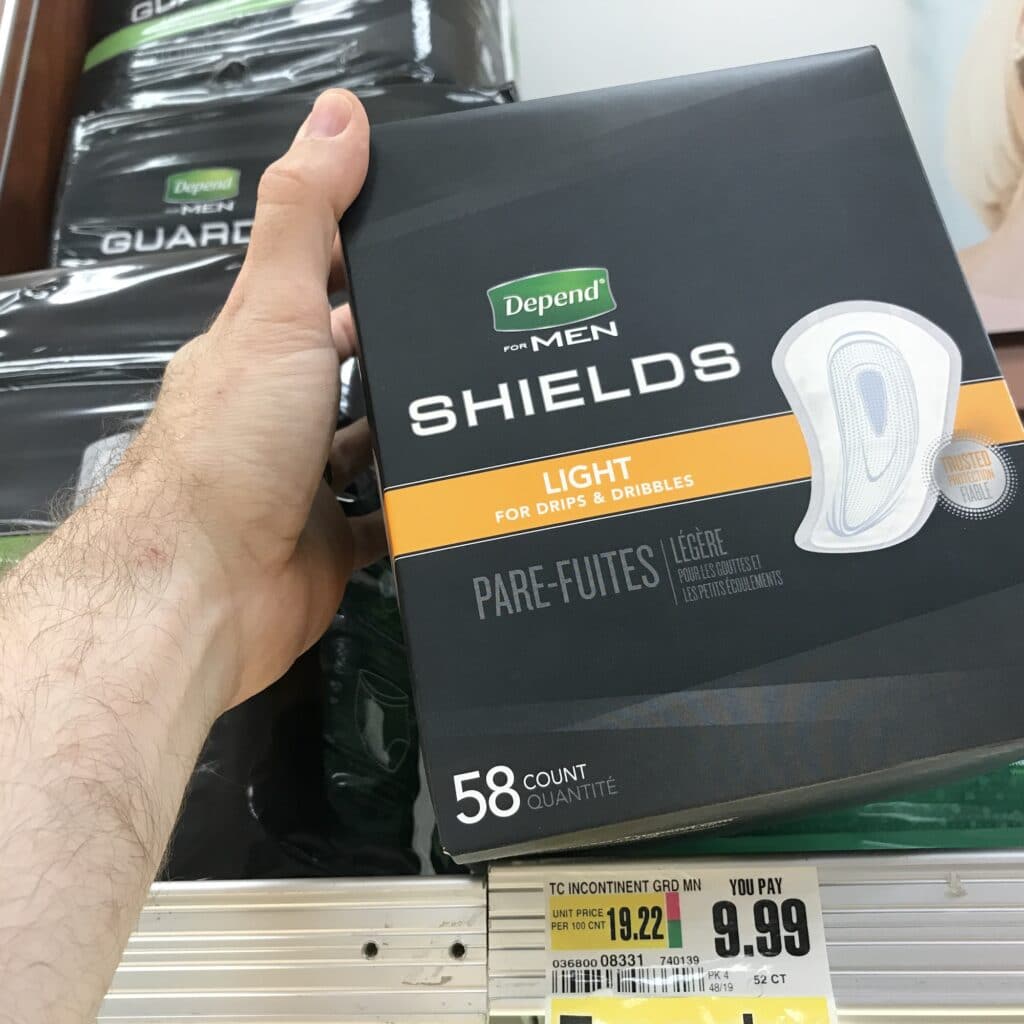 Depend Shields at ShopRite