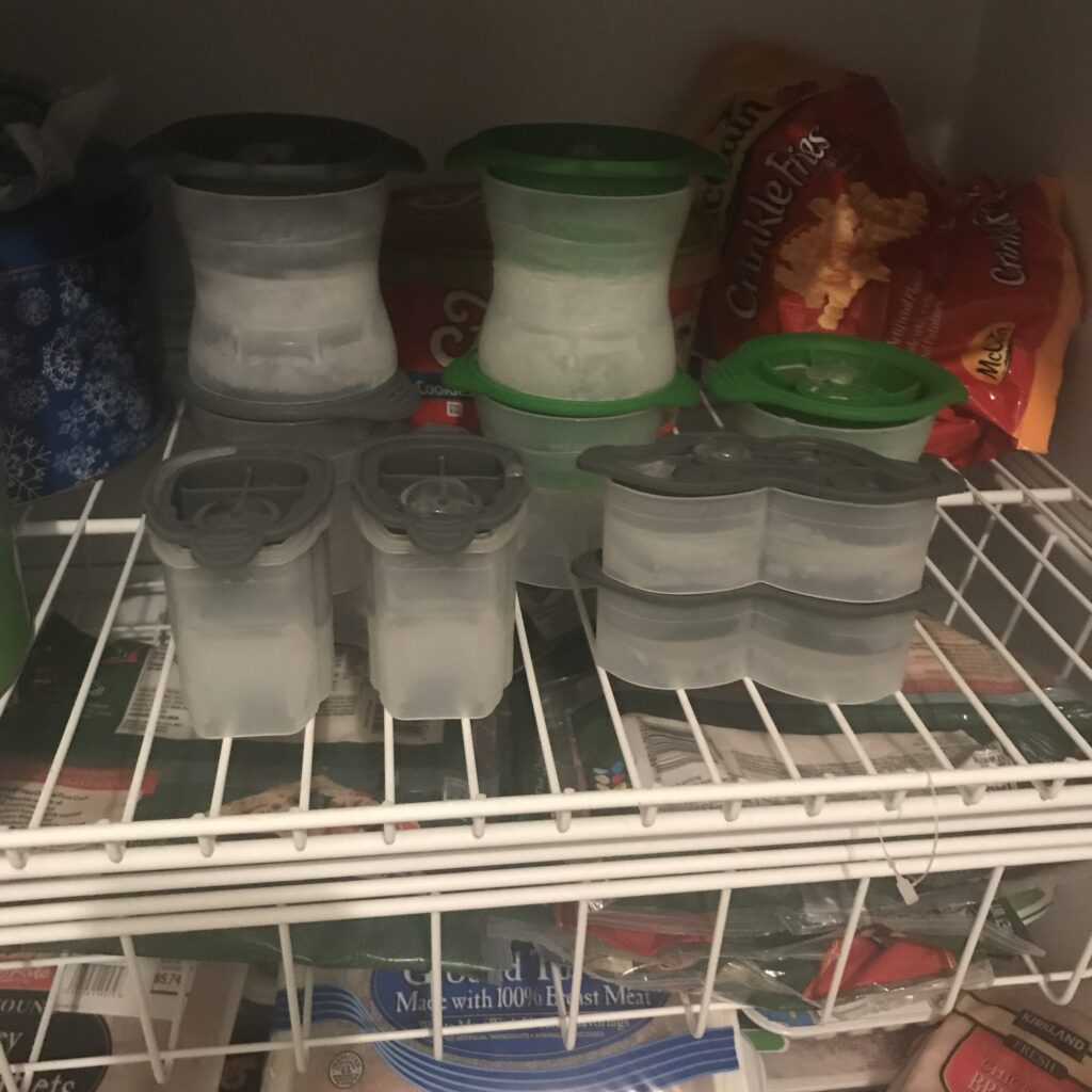 Ice Molds in the freezer