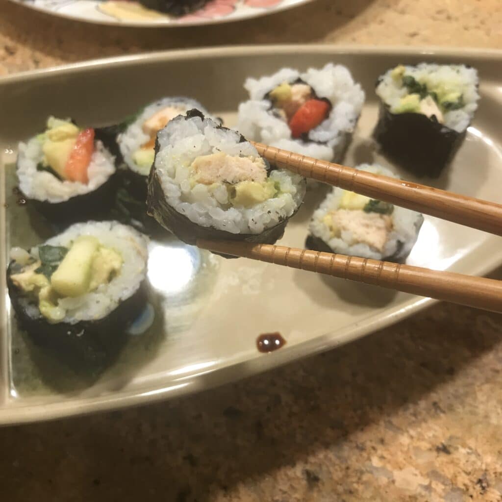 chicken sushi