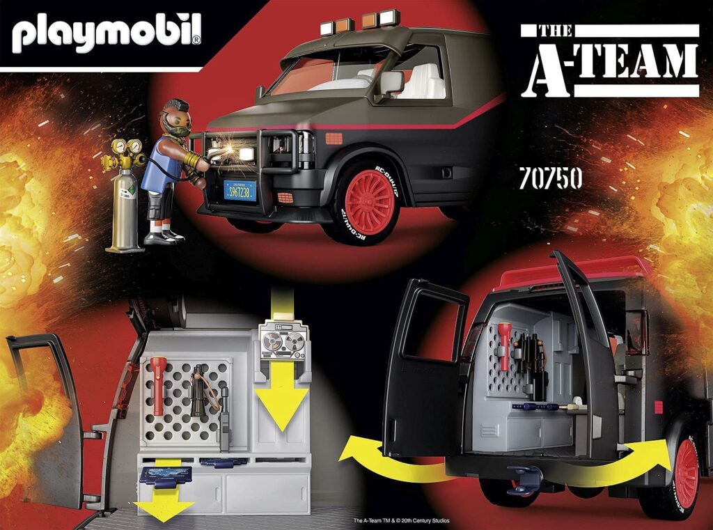 Playmobil A-Team Van back of box