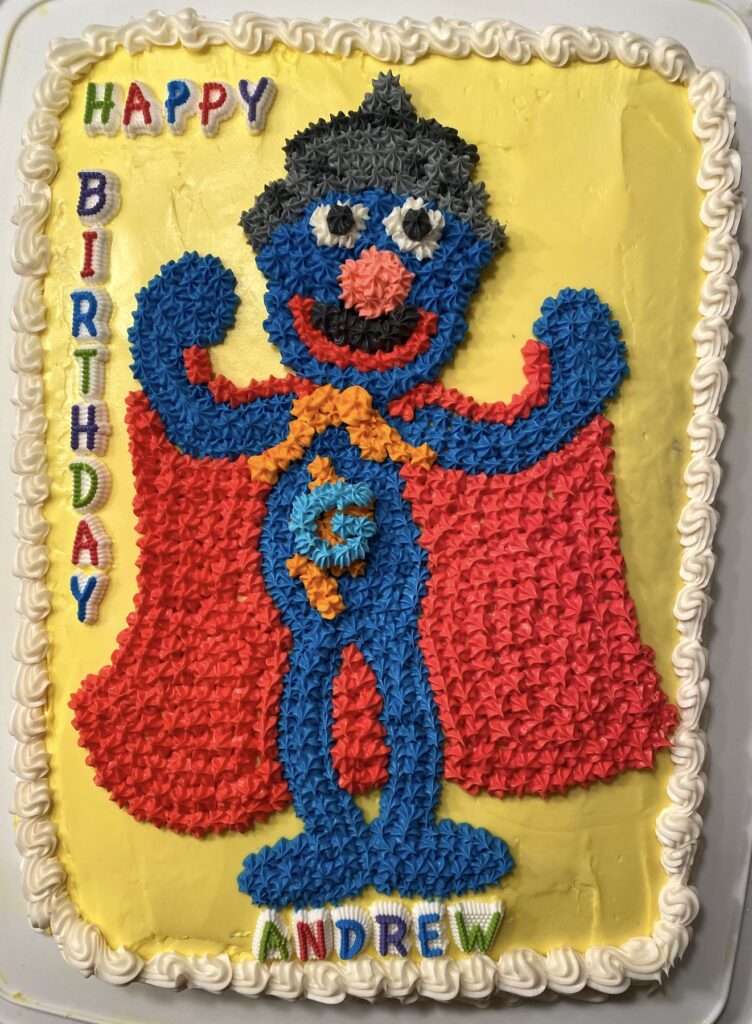 Super Grover Birthday Cake
