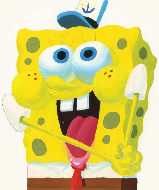 Painted SpongeBob art