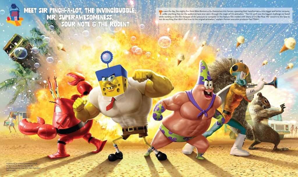 SpongeBob superhero painted art