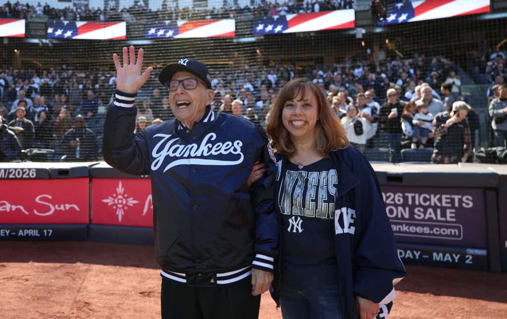 Yankees Veteran of the Game Phil Thau on the field