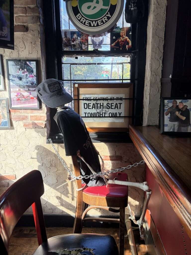 The Death Seat in the Old Canal Inn, where two men that fought over the seat each had heart attacks on future visits